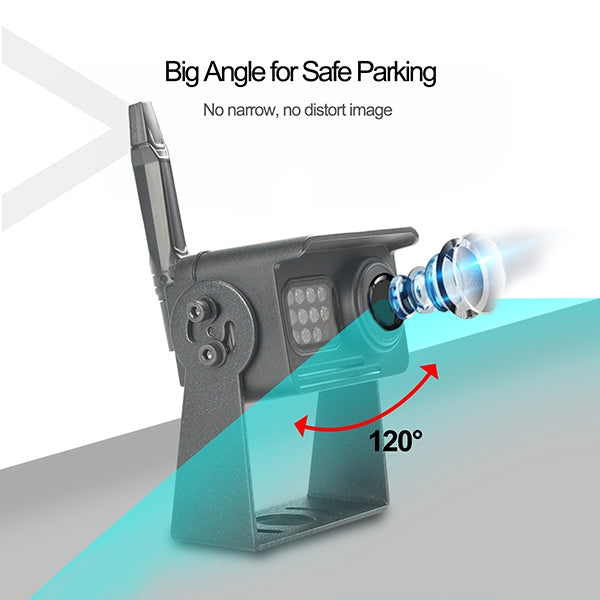 CS12F9 5 inch IP69K Waterproof Car Digital Wireless Rear-view Monitor, Support Dual-channel Recording / Online Playback