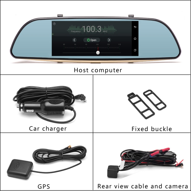 A2030 7 inch 140 Degrees Wide Angle Full HD 1080P 3G Video Car DVR, Support TF Card / WiFi / Loop Recording / GPS