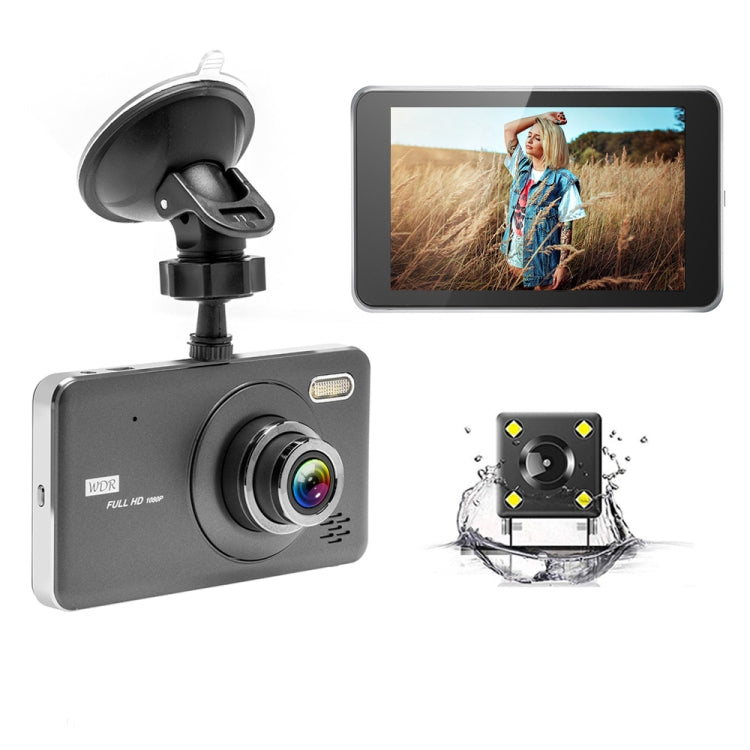 T2007 4 inch 170 Degrees Wide Angle Full HD 1080P Video Car DVR, Support TF Card / Motion Detection / Loop Recording