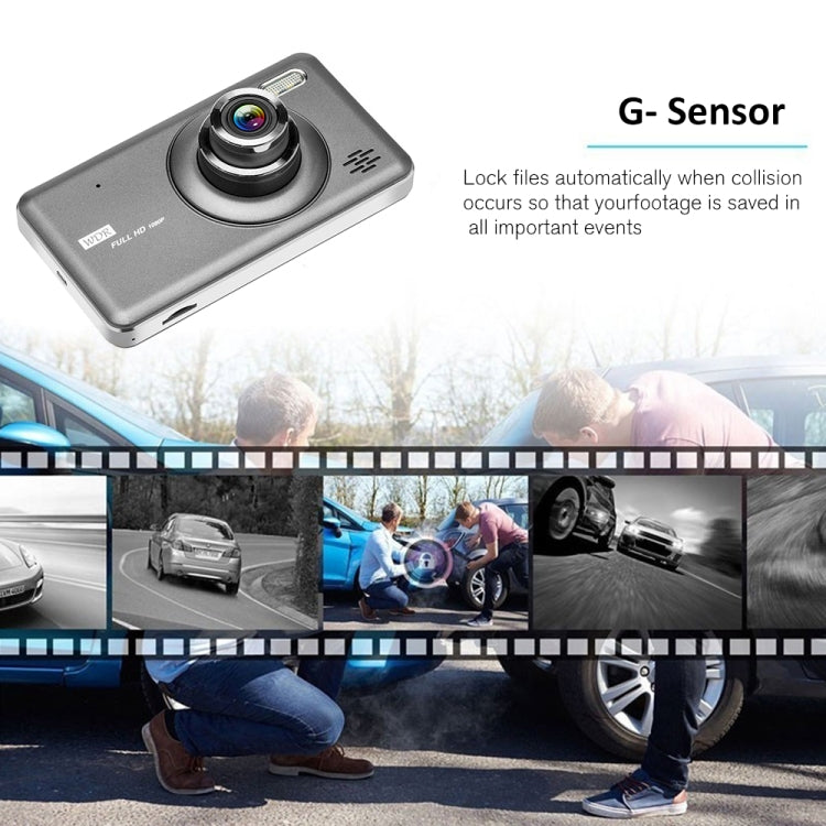 T2007 4 inch 170 Degrees Wide Angle Full HD 1080P Video Car DVR, Support TF Card / Motion Detection / Loop Recording