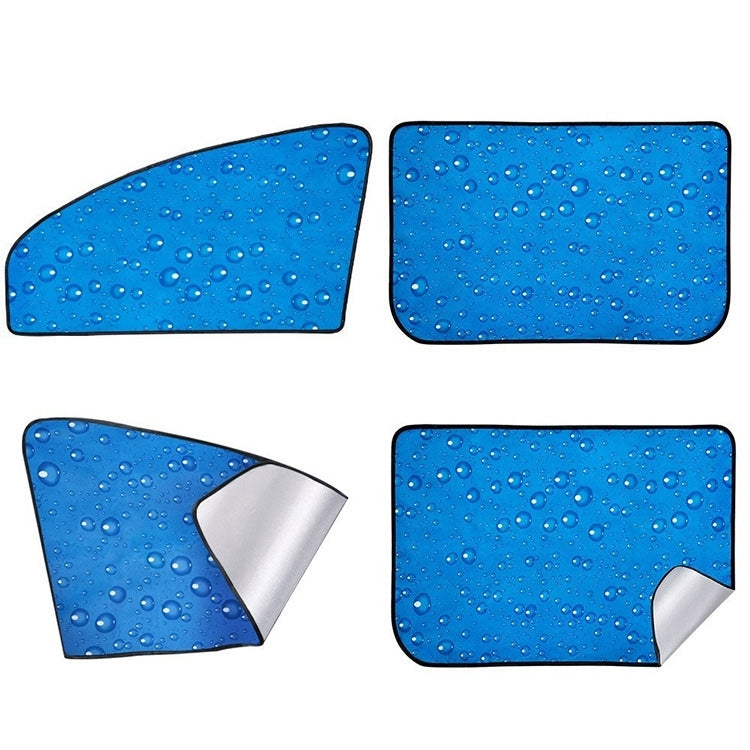 4 in 1 R-2938 Single-Layer Sun Protection Magnetic Car Curtain Vehicle Water Drop Sunshade