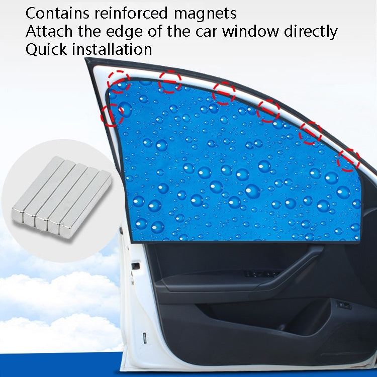 4 in 1 R-2938 Single-Layer Sun Protection Magnetic Car Curtain Vehicle Water Drop Sunshade