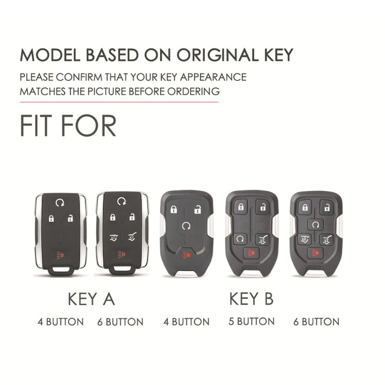 For Chevrolet GMC / Colorad 4-button C159 Car Key Leather Protective Case