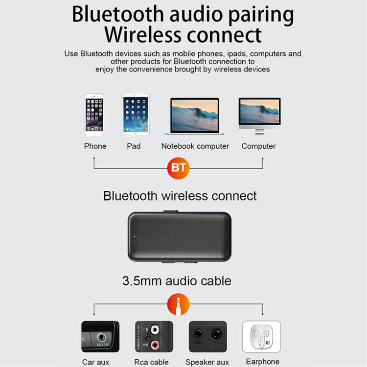 B18 Lavalier Bluetooth 5.3 Receiver Handsfree AUX 3.5mm Audio Adapter