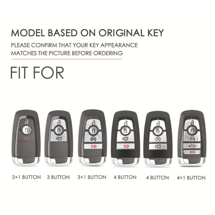 For Ford F-150 4-button C072 Car Key Leather Protective Case