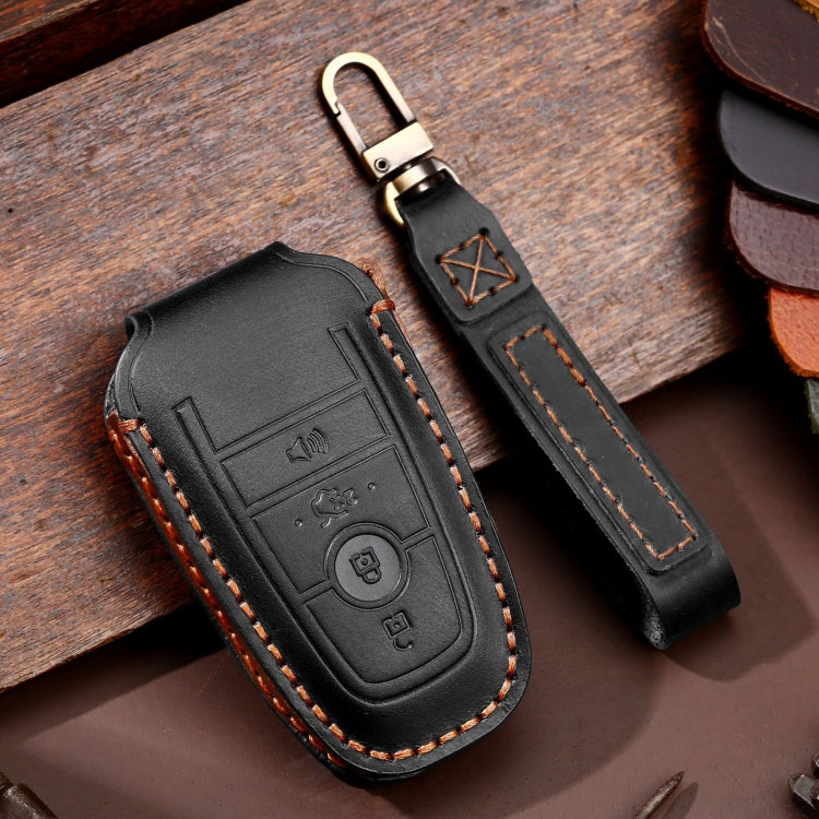 For Ford F-150 4-button C072/1 Car Key Leather Protective Case