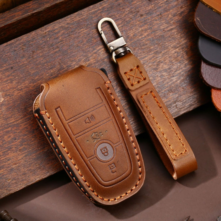 For Ford F-150 4-button C072/1 Car Key Leather Protective Case