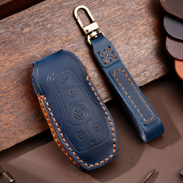 For Ford F-150 3-button C074 Car Key Leather Protective Case