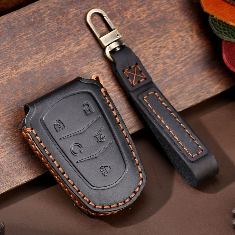 For Cadillac / CT5 / CT6 / XT6 5-button C087 Car Key Leather Protective Case