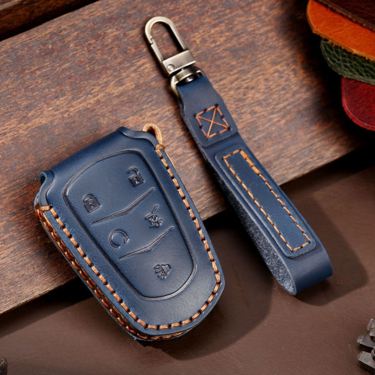 For Cadillac / CT5 / CT6 / XT6 5-button C087 Car Key Leather Protective Case