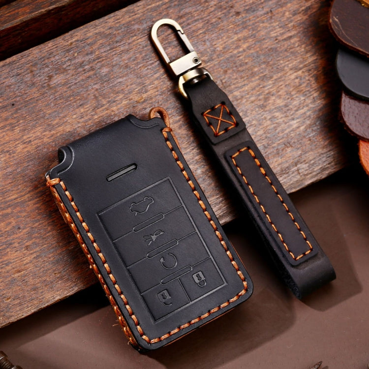 For Cadillac 5-button C091 Car Key Leather Protective Case