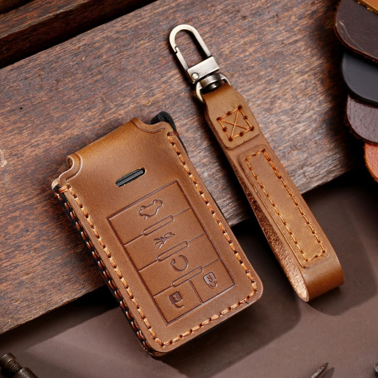 For Cadillac 5-button C091 Car Key Leather Protective Case