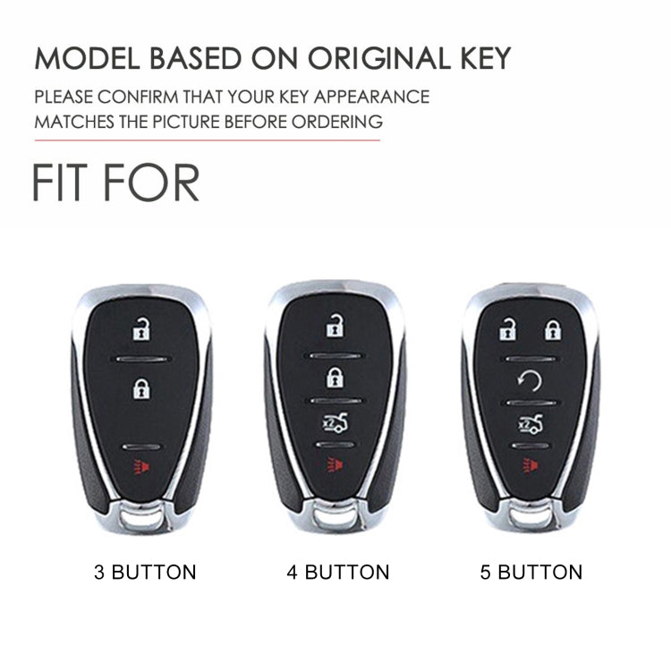 For Chevrolet 5-button Hallmo Car Cowhide Leather Key Protective Cover Key Case