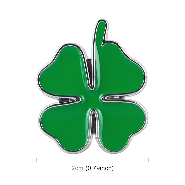 2pcs Four Leaf Clover Luck Symbol Badge Labeling Sticker Styling Car Decoration, Size: 2x2x0.2cm