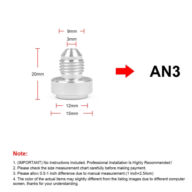 AN3 Car Oil Pipe Joint Breathable Pot Connector