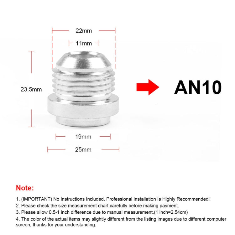 AN10 Car Oil Pipe Joint Breathable Pot Connector