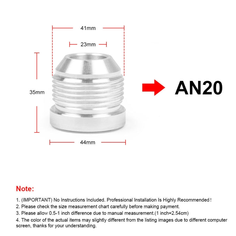 AN20 Car Oil Pipe Joint Breathable Pot Connector