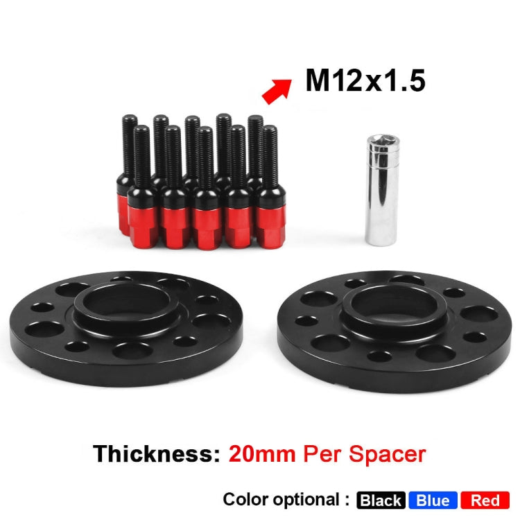 For Mercedes-Benz 20mm Car Modified Wheel Hub Flange Center Wheel Spacer with M12x1.5 Screws