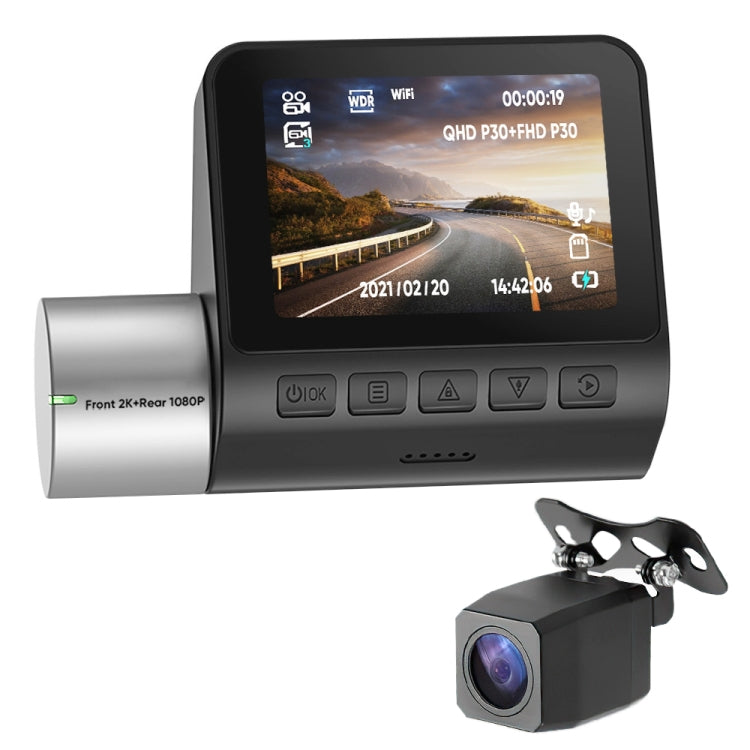 V50 2.0 inch ISP Display Dual-lens 2K Car Dash Camera Driving Recorder