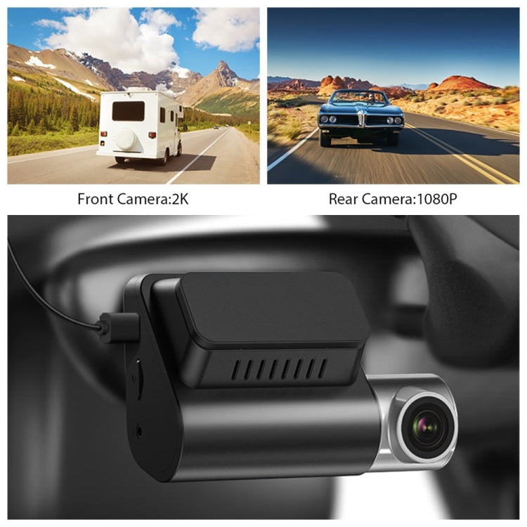 V50 2.0 inch ISP Display Dual-lens 2K Car Dash Camera Driving Recorder