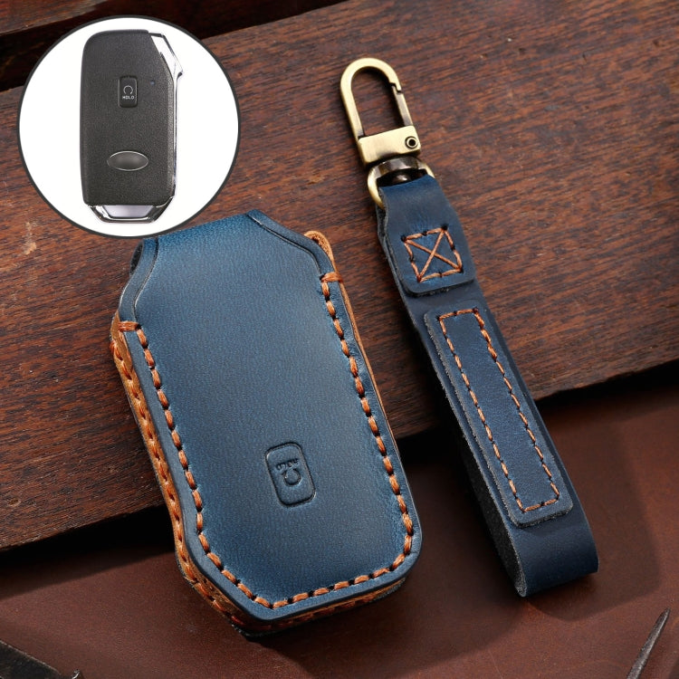 For Kia Sorento / Seltos 2021 / K5 Hallmo Car Cowhide Leather Key Protective Cover Key Case