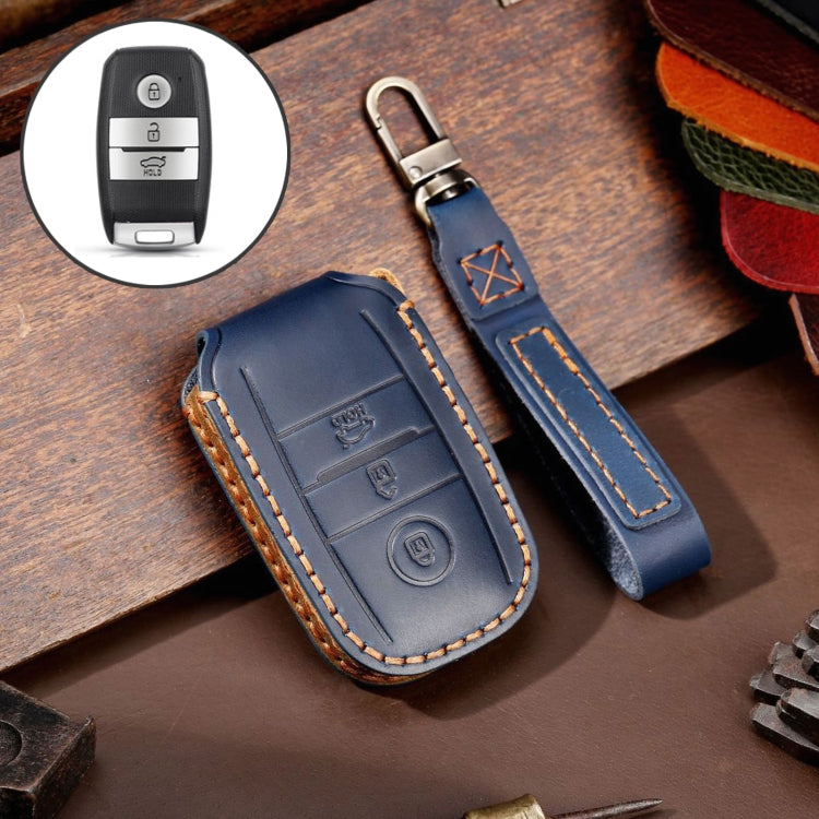 For Kia Sportage R / K5 / K4 / K2 / KX3 Hallmo A Style Car Cowhide Leather Key Protective Cover Key Case