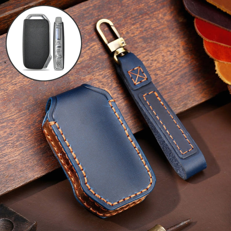 For Kia Sportage R / K5 / K4 / K2 / KX3 Hallmo B Style Car Cowhide Leather Key Protective Cover Key Case