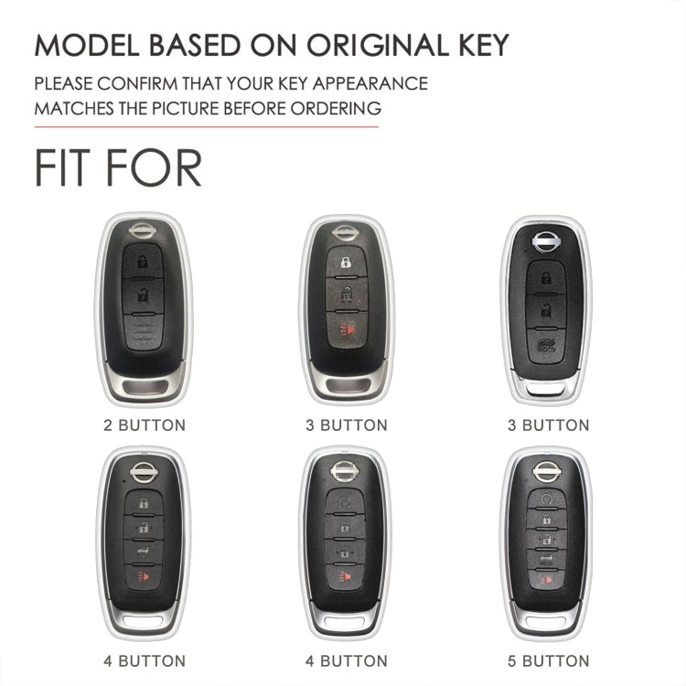 For Nissan Teana / Ariya 3-button Tail Box Hallmo Car Cowhide Leather Key Protective Cover Key Case
