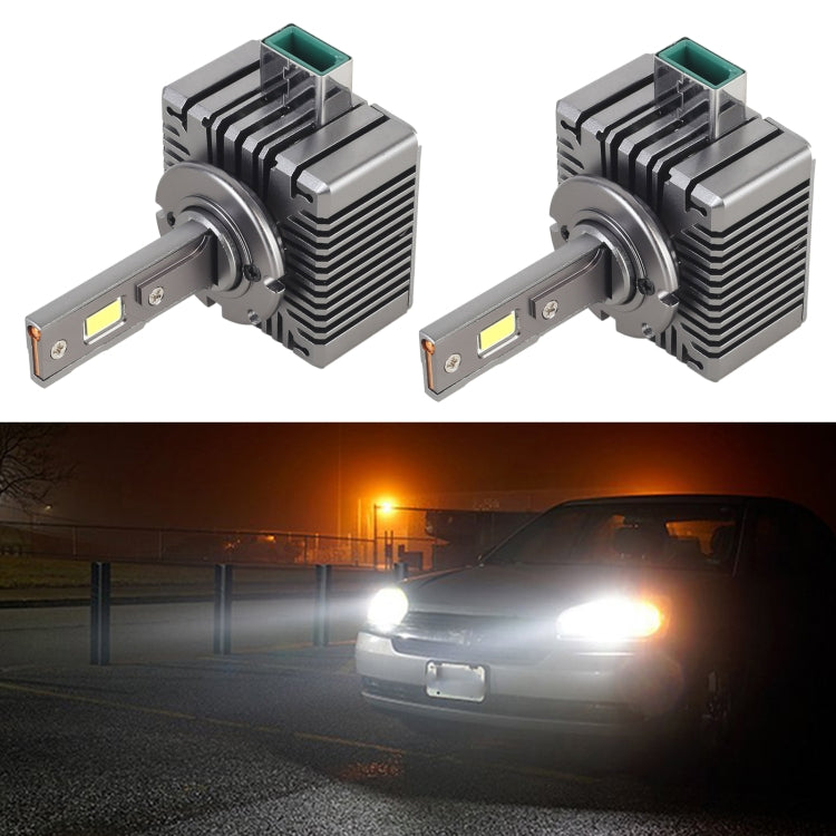 1 Pair D Series D3 Car HID Ballast to LED Headlight DC12V / 35W / 6000K / 4000LM(White Light)