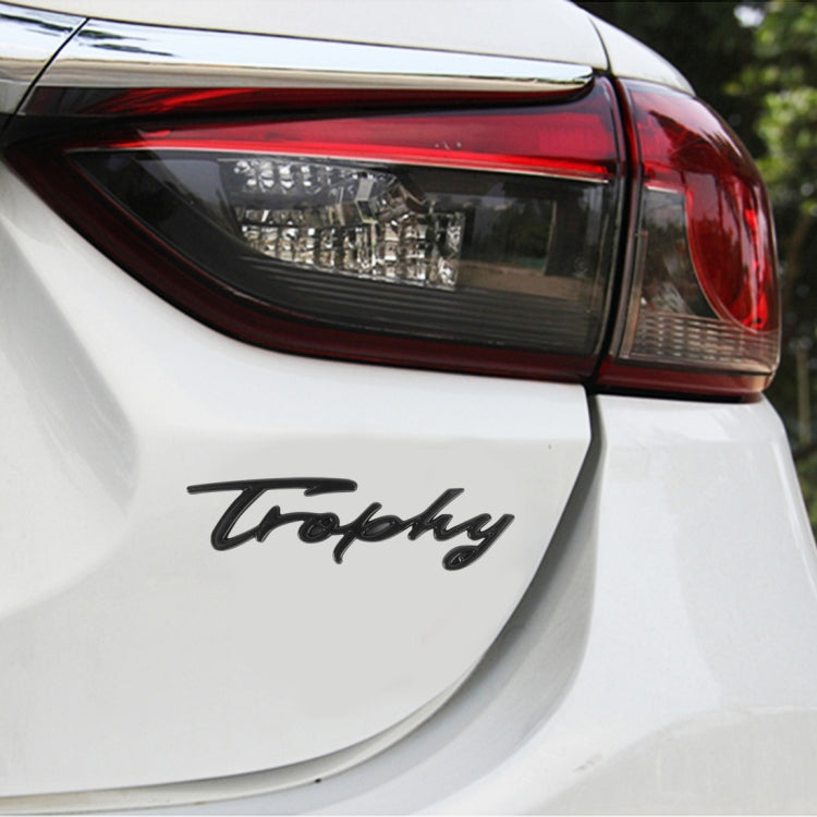 Car TROPHY Personalized Aluminum Alloy Decorative Stickers, Size: 11.5x2.5x0.35cm
