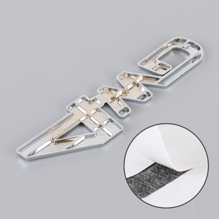 Car 4WD Personalized Aluminum Alloy Decorative Stickers, Size: 13x3.5x0.3cm