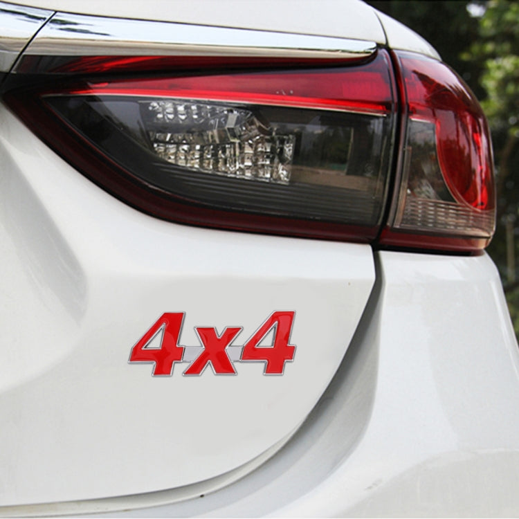 Car Number 4 x 4 Personalized Aluminum Alloy Decorative Sticker, Size: 9 x 3.5 x 2.3cm