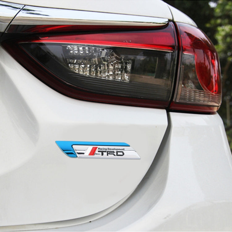 1 Pair Car Racing Development TRD Personalized Aluminum Alloy Decorative Stickers, Size: 11.5 x 2.5 x 0.5cm