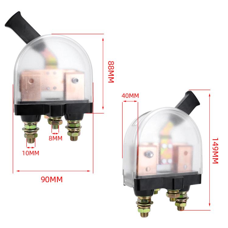 RV Yacht E-108 Battery High Current Power Off Main Switch  - Transparent