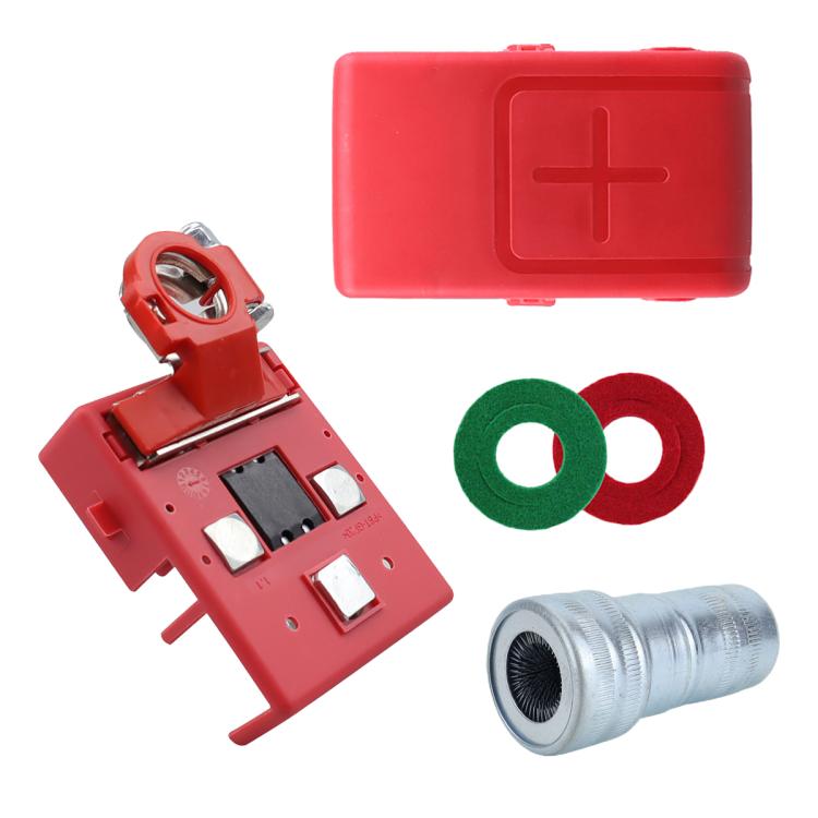Car Positive Battery Pile Battery 400A Fuse Terminal Battery Clip Battery Terminal  - Red