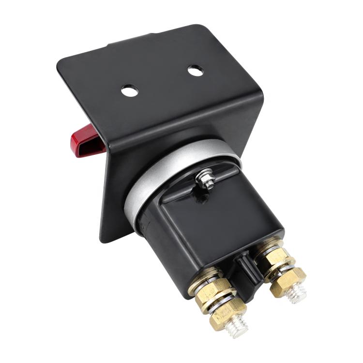300A High Current Silver-plated Copper 12V-36V Battery Cut Off Switch with Red Handle Isolator & Lock-Out Plate