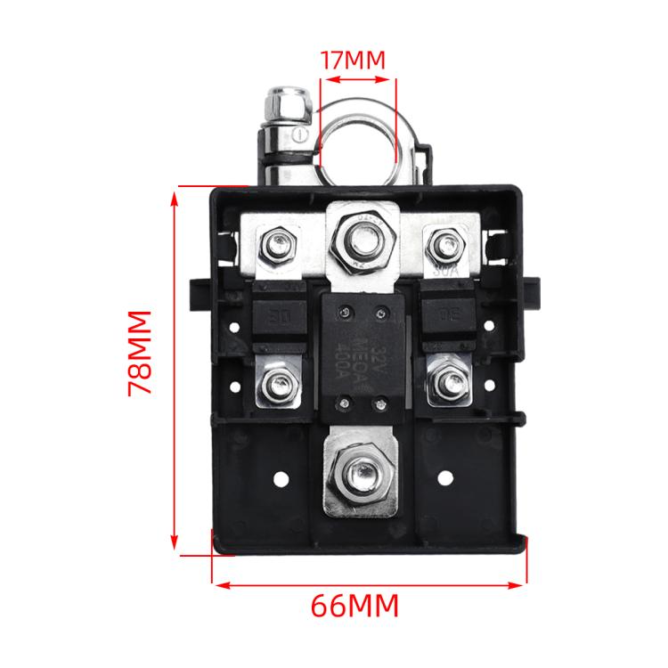 Car Battery Distribution Terminal 32V 400A Quick Release Fused Clamps Connector  - Black