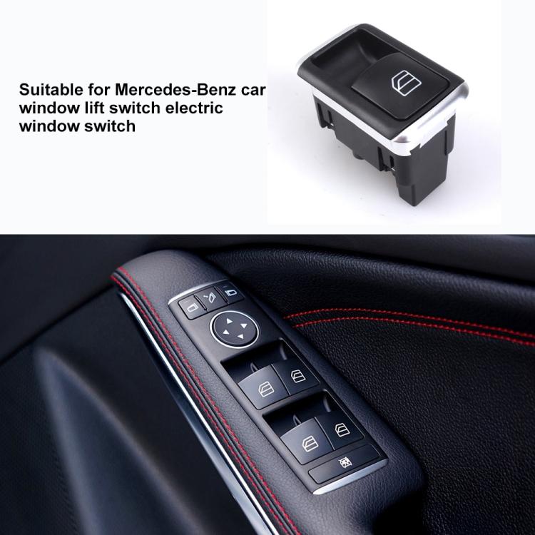Car Window Glass Lifter Switch 2049058202 for Mercedes-Benz C-Class W204  - Black Silver
