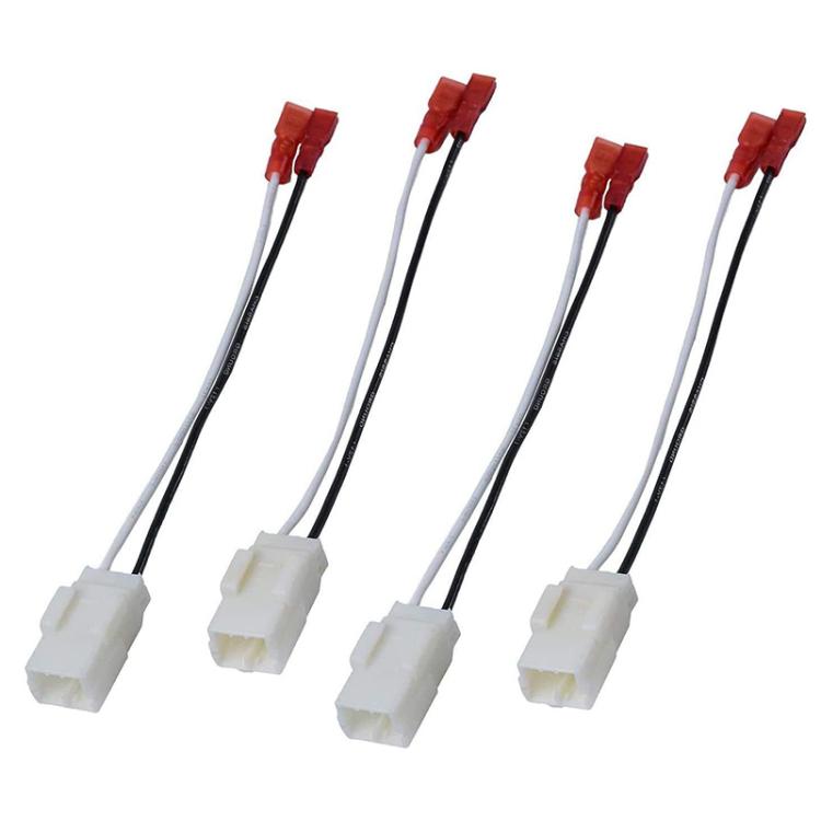 4pcs Speaker Wire Harness Adapter Car Audio Connector Cable for Jeep / Chrysler / Dodge  - White