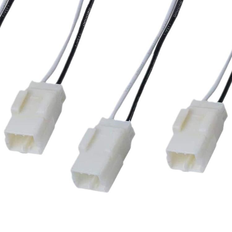 4pcs Speaker Wire Harness Adapter Car Audio Connector Cable for Jeep / Chrysler / Dodge  - White