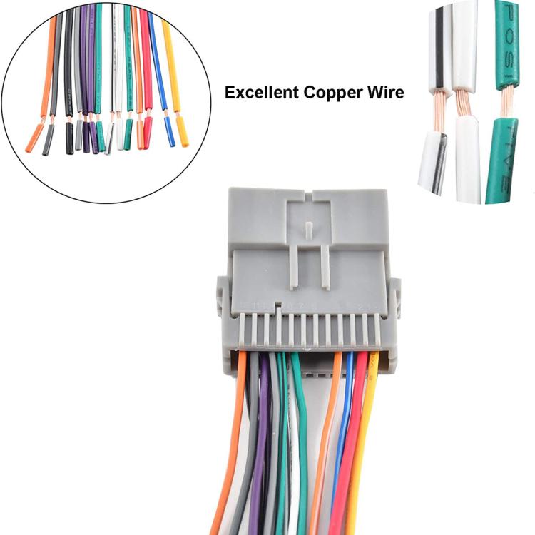 Car Stereo Radio Wiring Pigtail Harness for Chevrolet / Chrysler / GMC / Buick,  GMC Power Cable + ACC + Antenna Adapter