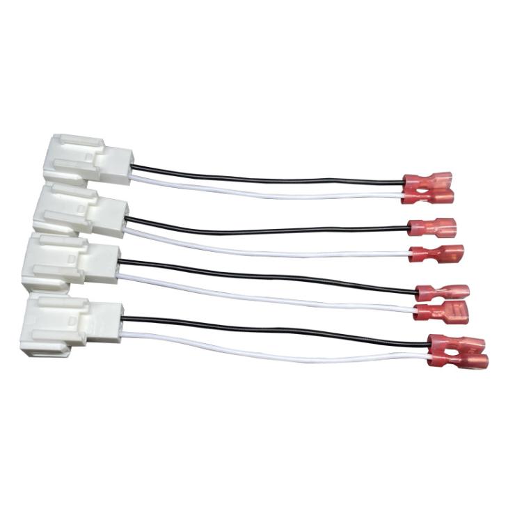 4pcs Car Audio Conversion Harness Connector Subwoofer Speaker Wiring Adapter for Toyota / Mitsubishi / Subaru  - White