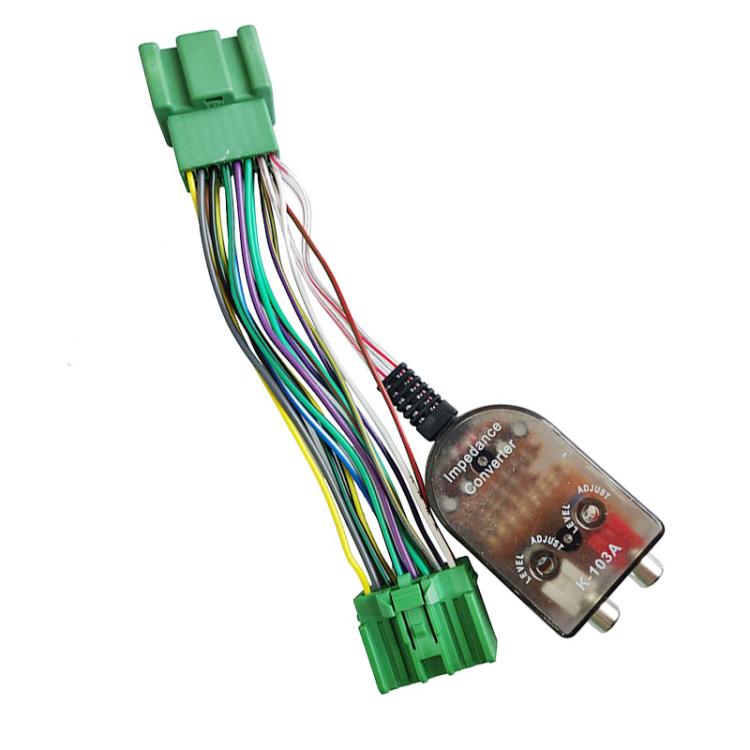 Subwoofer Harness & Amplifier Adapter High to Low Converter Wiring Harness for Buick / GM / GMC / Chevrolet  - Green
