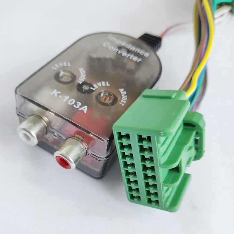 Subwoofer Harness & Amplifier Adapter High to Low Converter Wiring Harness for Buick / GM / GMC / Chevrolet  - Green