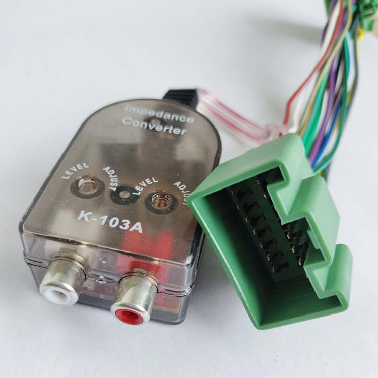 Subwoofer Harness & Amplifier Adapter High to Low Converter Wiring Harness for Buick / GM / GMC / Chevrolet  - Green
