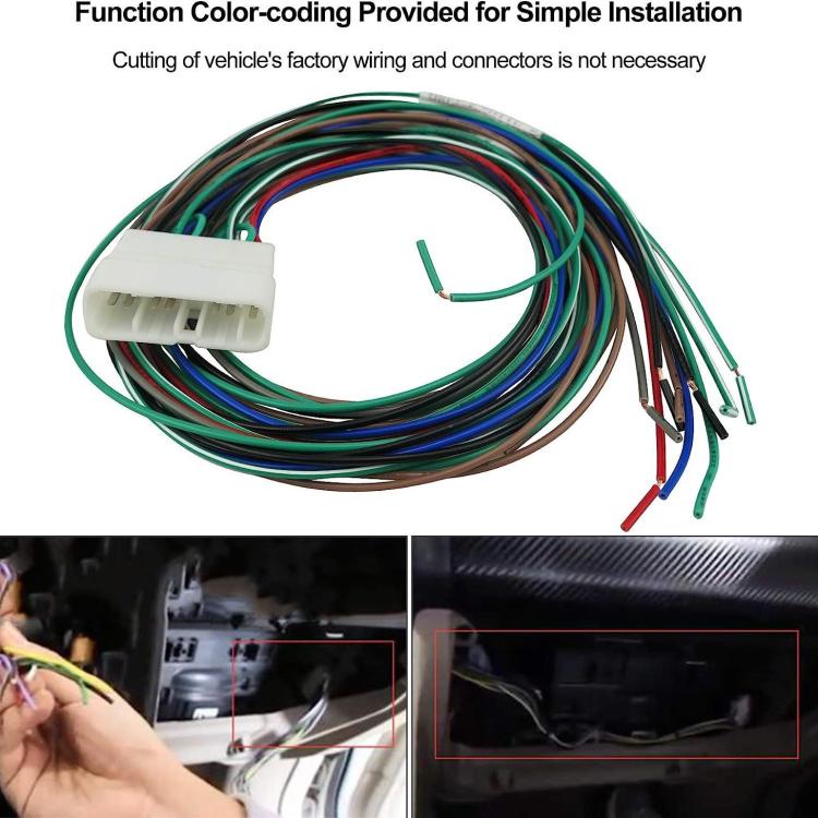 Radio Wiring Harness Stereo Connector with Amplifier Bypass for LEXUS IS300 2001-2005  - White