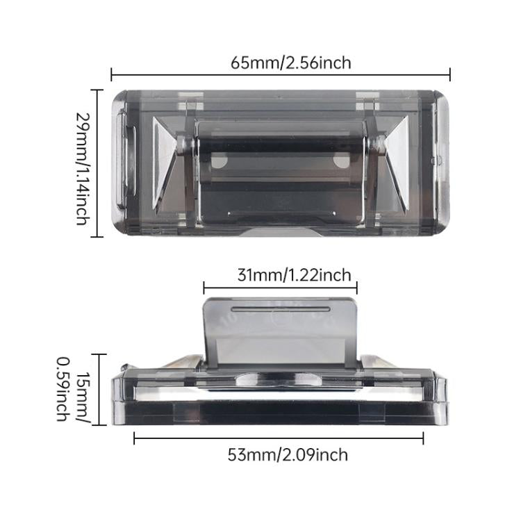 SHUNWEI SD-1405 1 Pair Car Safety Stopper Buckle Seat Belt Clip  - Transparent Black
