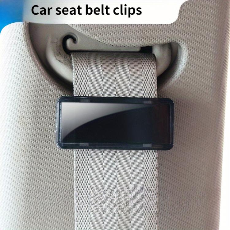 SHUNWEI SD-1405 1 Pair Car Safety Stopper Buckle Seat Belt Clip  - Transparent Black