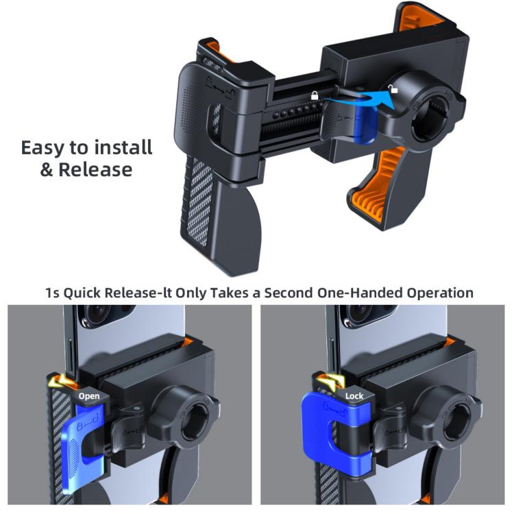 Carbon Fiber Texture Bicycle Non-slip Scooter Phone Holder