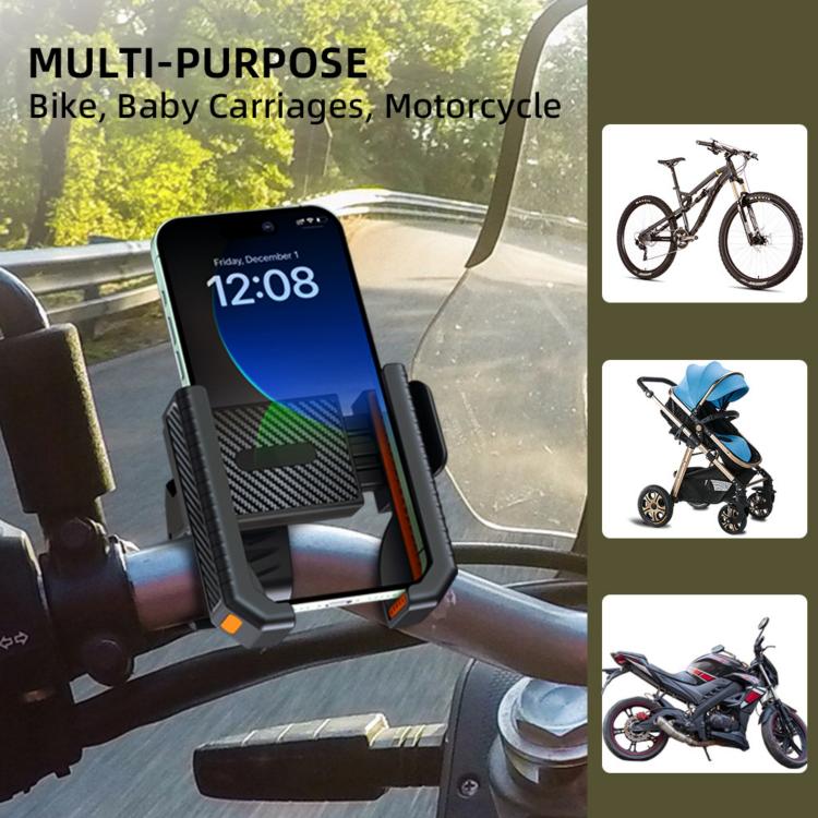 Carbon Fiber Texture Bicycle Non-slip Scooter Phone Holder
